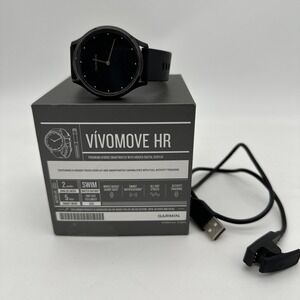 Garmin VivoMove HR Hybrid Smart Watch Used with Charger